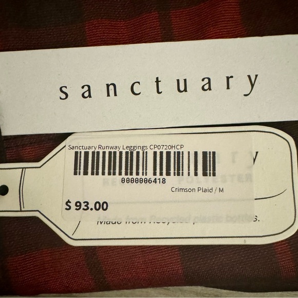 NWT Y2K 90’s Vibe Sanctuary Red and Black Plaid Cropped Pants ~ SZ: M - Picture 8 of 9